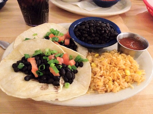 vegan black bean tacos