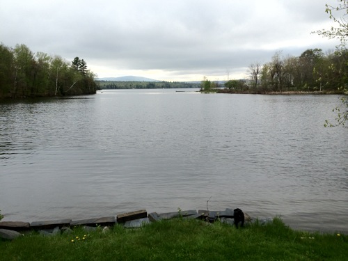 looking out from pourch at lake