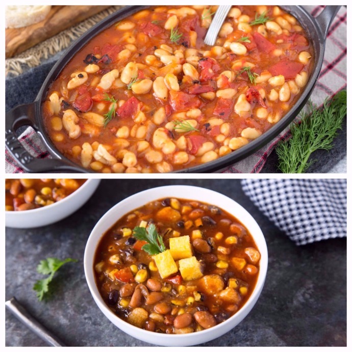 Gigantes (Greek-Style Baked Beans) and Hot Tamale Soup